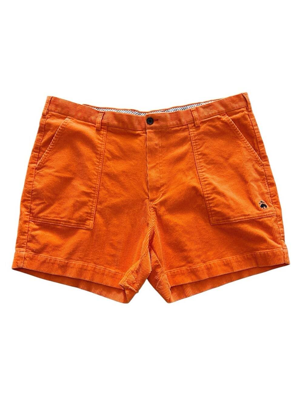 Brooks Brothers Men’s Orange Wide Wale Corduroy Shorts Preppy Retro OP Style- 42